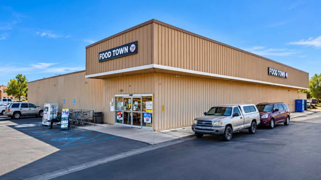 Food Town IGA storefront at 13 N. Santa Cruz Avenue in Eloy, Arizona