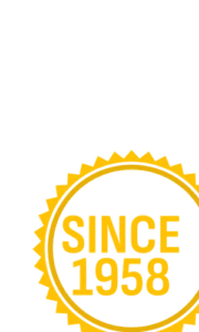 Gold Since 1958 badge marking Food Town's decades of serving the community as a local grocery store