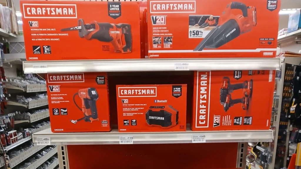 Craftsman power tools on display in ACE Hardware at Tonto Basin Market